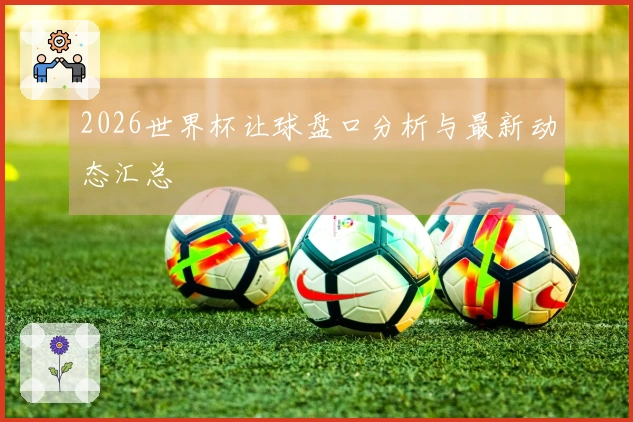2026世界杯让球盘口分析与最新动态汇总
